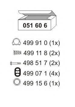 ERNST 051606 Монтажный комплект, глушитель