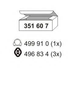 ERNST 351607 Монтажный комплект, глушитель