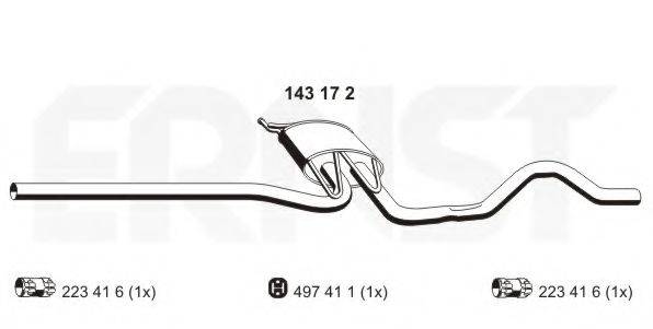 ERNST 143172 Средний глушитель выхлопных газов