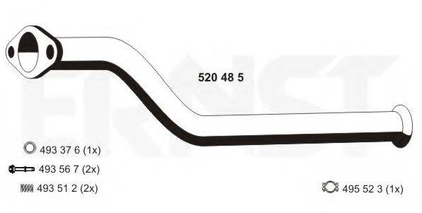 ERNST 520485 Труба выхлопного газа