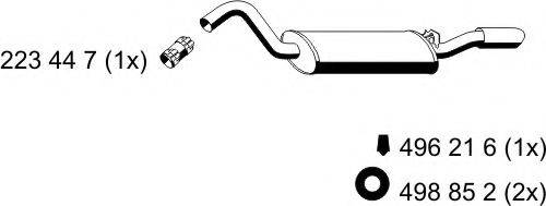 ERNST 233064 Глушитель выхлопных газов конечный