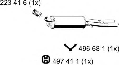 ERNST 243131 Глушитель выхлопных газов конечный
