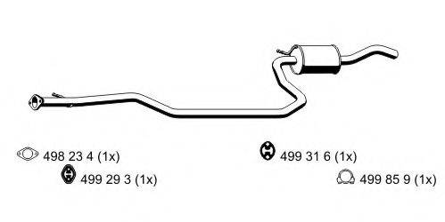 ERNST 311205 Средний глушитель выхлопных газов