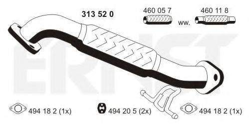 ERNST 313520 Труба выхлопного газа