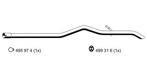 ERNST 330510 Труба выхлопного газа