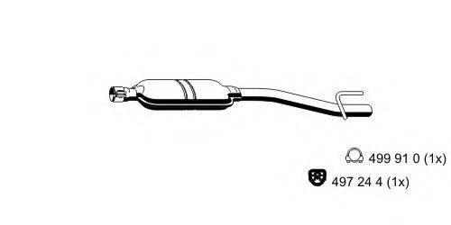 ERNST 351072 Средний глушитель выхлопных газов