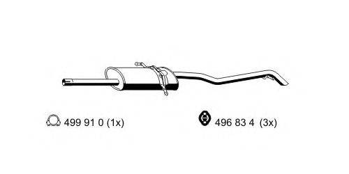 ERNST 351249 Глушитель выхлопных газов конечный