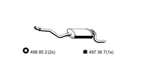 ERNST 353014 Глушитель выхлопных газов конечный