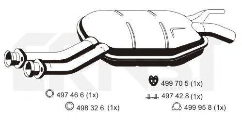 ERNST 353182 Средний глушитель выхлопных газов