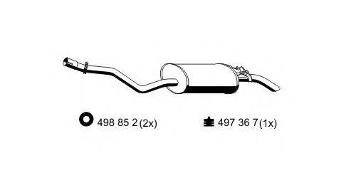 ERNST 353267 Глушитель выхлопных газов конечный