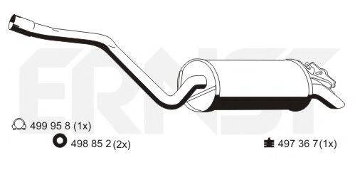 ERNST 353373 Глушитель выхлопных газов конечный