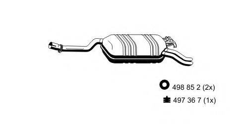 ERNST 374262 Глушитель выхлопных газов конечный