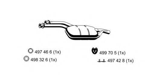 ERNST 374286 Средний глушитель выхлопных газов