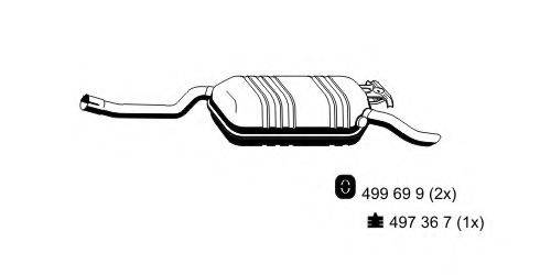 ERNST 374293 Глушитель выхлопных газов конечный