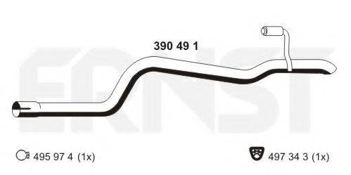 ERNST 390491 Труба выхлопного газа