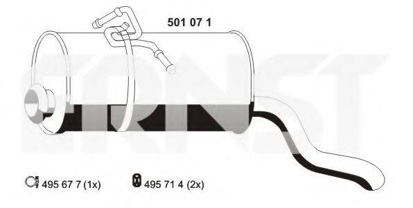 ERNST 501071 Глушитель выхлопных газов конечный