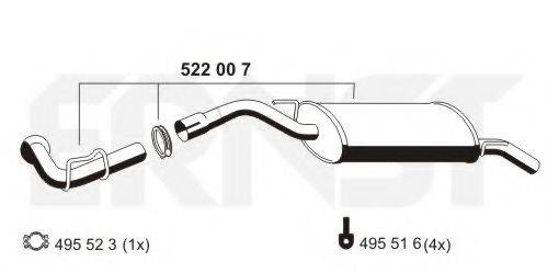 ERNST 522007 Глушитель выхлопных газов конечный