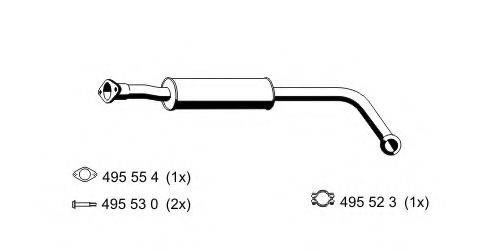 ERNST 522014 Средний глушитель выхлопных газов