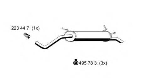 ERNST 530002 Глушитель выхлопных газов конечный