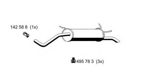 ERNST 530040 Глушитель выхлопных газов конечный
