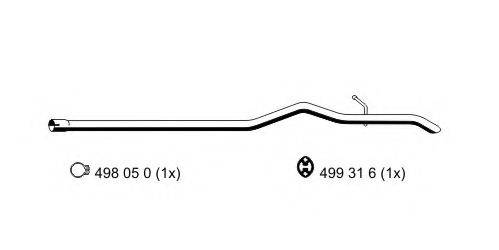 ERNST 331418 Труба выхлопного газа