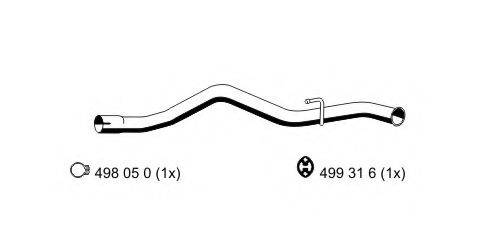 ERNST 331593 Труба выхлопного газа