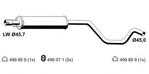 ERNST 033282 Средний глушитель выхлопных газов