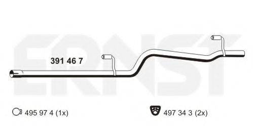 ERNST 391467 Труба выхлопного газа