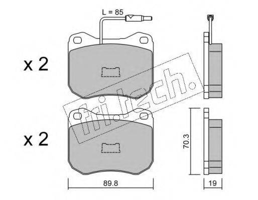 FRI.TECH. 0230 Комплект тормозных колодок, дисковый тормоз