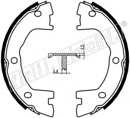 FRI.TECH. 1034120 Комплект тормозных колодок, стояночная тормозная система