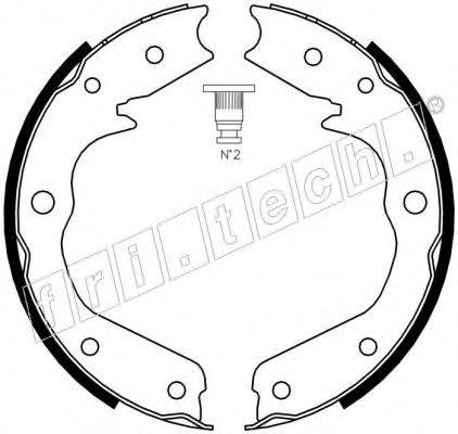 FRI.TECH. 1073173 Комплект тормозных колодок, стояночная тормозная система