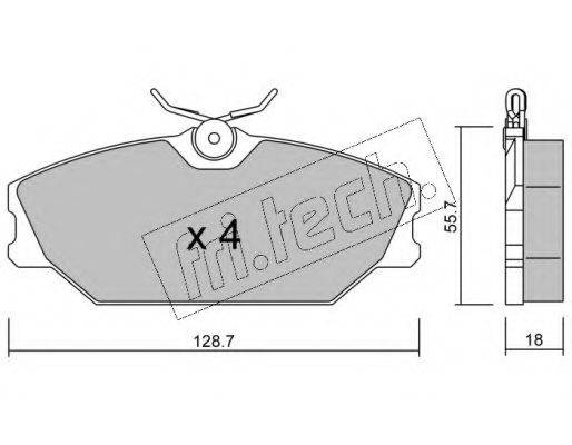 FRI.TECH. 1442 Комплект тормозных колодок, дисковый тормоз
