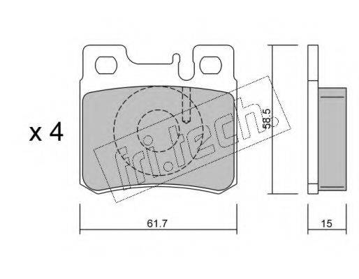 FRI.TECH. 2120 Комплект тормозных колодок, дисковый тормоз