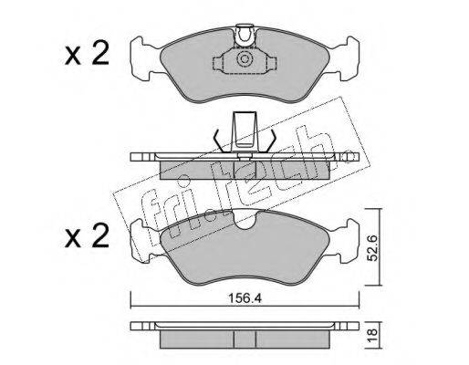 FRI.TECH. 2170 Комплект тормозных колодок, дисковый тормоз