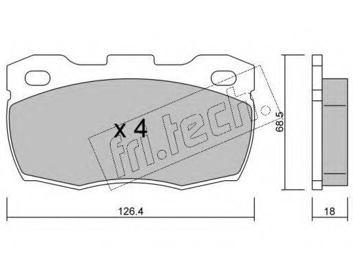 FRI.TECH. 3610 Комплект тормозных колодок, дисковый тормоз