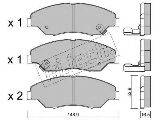 FRI.TECH. 3850 Комплект тормозных колодок, дисковый тормоз