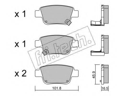 FRI.TECH. 4670 Комплект тормозных колодок, дисковый тормоз