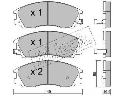 FRI.TECH. 5220 Комплект тормозных колодок, дисковый тормоз