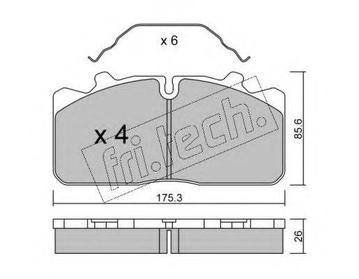 FRI.TECH. 5980 Комплект тормозных колодок, дисковый тормоз