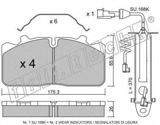 FRI.TECH. 5980W Комплект тормозных колодок, дисковый тормоз