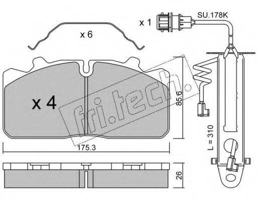 FRI.TECH. 5983W Комплект тормозных колодок, дисковый тормоз