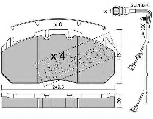 FRI.TECH. 6030W Комплект тормозных колодок, дисковый тормоз