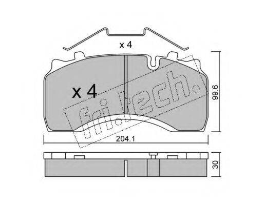 FRI.TECH. 6060 Комплект тормозных колодок, дисковый тормоз