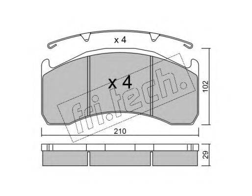 FRI.TECH. 6080 Комплект тормозных колодок, дисковый тормоз