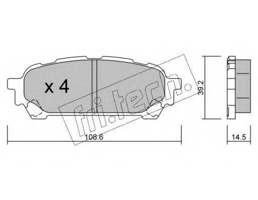 FRI.TECH. 6290 Комплект тормозных колодок, дисковый тормоз