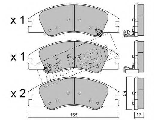 FRI.TECH. 6460 Комплект тормозных колодок, дисковый тормоз