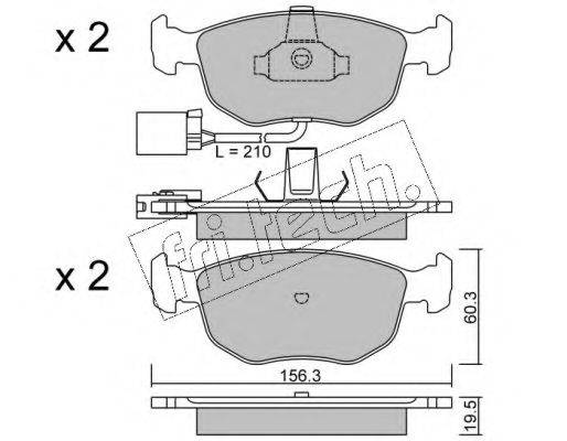 FRI.TECH. 6721 Комплект тормозных колодок, дисковый тормоз