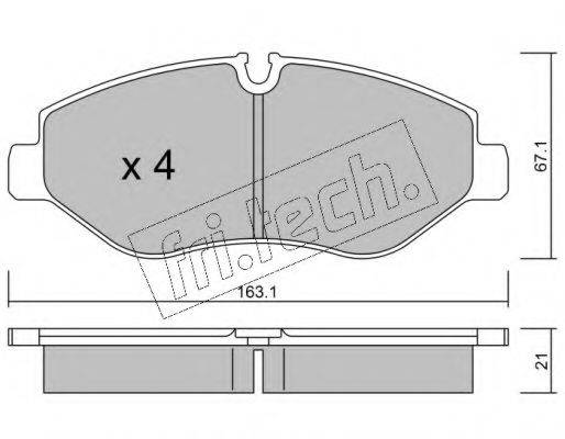 FRI.TECH. 6870 Комплект тормозных колодок, дисковый тормоз