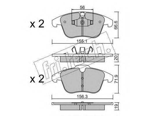 FRI.TECH. 6910 Комплект тормозных колодок, дисковый тормоз