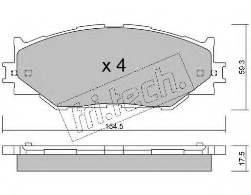 FRI.TECH. 7760 Комплект тормозных колодок, дисковый тормоз